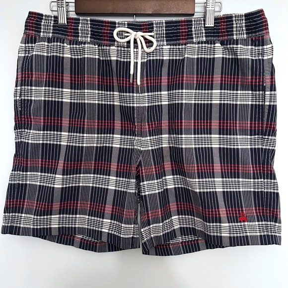 Brooks Brothers Other - Brooks Brothers Men's Medium Swim Trunks‎ NWOT blue red plaid shorts